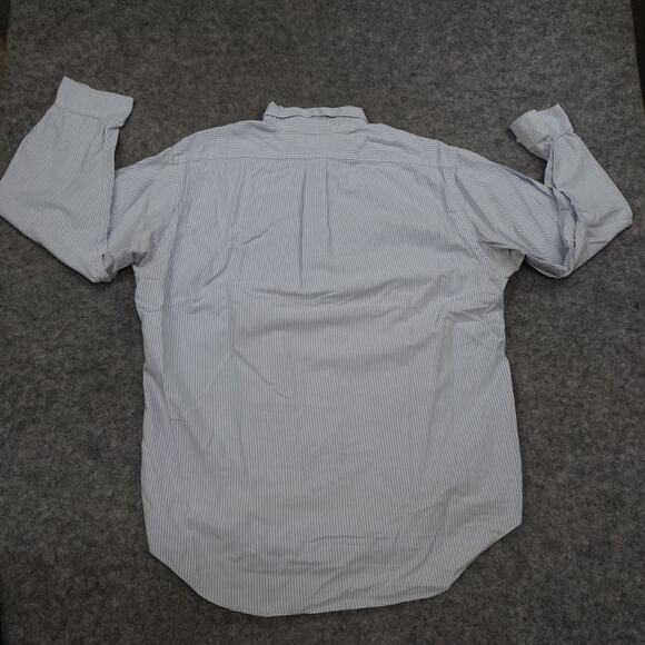 Vintage Polo Ralph Lauren Button Up Shirt Mens 16.5 34 Blue Regular Fit Striped - Picture 11 of 13